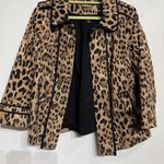 White House | Black Market Tan Leopard Swing Jacket Sz 10 Photo 3