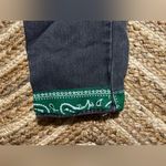 PacSun Women's Green & White Paisley Embroidered Dark Grey Mom Jeans,Size 24 Photo 1