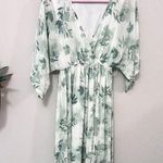Baltic Born Kia Kimono Short Sleeve Maxi Dress Sage Floral Size XS Photo 1