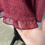 LC Lauren Conrad Lauren Conrad Red Size L Pullover Long Sleeve Sweater Scoop Neck Heather Ruffle Photo 2