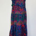J.Crew  Tiered Sleeveless Maxi Dress in Green Multi Ratti Scarf Paisley Size 10 Photo 3