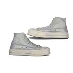 Converse  Shoes Womens 9 CTAS Lift Platform Metallic Silver Sneakers 571082C Photo 8