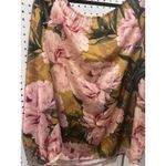 Chico's Size 3 16 18 Floral Peony Print Off Shoulder Long Sleeve Blouse Top Photo 7