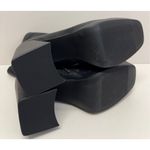 Wild Pair  Chunky Heel Platform Booties Black Size 9.5 Sock Like Fit Block Heel Photo 8