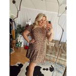 Rebecca Taylor  Cheetah Print Mini Dress Brown Small Photo 32