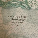 Garnet Hill Womens Asian Wrap Organic Cotton Robe Green Floral Cottagecore M Photo 5