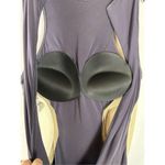 Jovani Full Length Long Dress Prom Formal Illusion Cut-Out Sleeveless Gunmetal M Photo 8