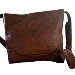 Frye Melissa Cognac Brown Small Messenger Leather Boho Chic Crossbody Bag Photo 12