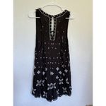 Free People Intimately  Black Tank Flowy Cut‎ Out V Neck Sequin Romper X Small Photo 6