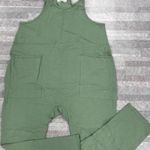 NEW! Women's Sage Olive Green Shot Onesie Jumpsuit Size Large Photo 1