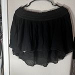 ZARA Trafaluc Black Crop Top Blouse Eyelet Lace Gauzy Sz L WhimsyGoth Witchy Photo 6