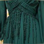 Emerald Green Long Sleeve Prom Dress size S Photo 11