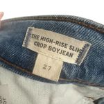 Madewell  High Rise Distressed Slim Crop Boy Jeans Size 27 Photo 4