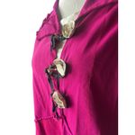Skifo Women’s Magenta Pink Raw Hem Petunia Button Lagenlook Overlay Jacket XL Photo 5