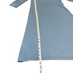 Athleta  XL‎ Blue Ribbed Knit cashmere blend Dress 3/4 Sleeve Scoop Neck Casual Photo 10
