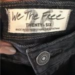 Free People  We the Free mid rise black distressed denim jean shorts size 26 Photo 5