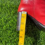 Free People Grayson Vibrant Red Heeled Nnee- High Boots Size 37 or 6.5-7 Photo 3