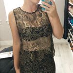 Sans Souci Black & Gold Lace Skirt Set Photo 6