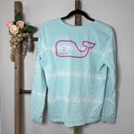 Vineyard Vines  Tie Dye Whale Logo Long Sleeve T Shirt Size Medium Aqua Pink Photo 3