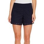 Trina Turk Cotton Eyelet Lace Union Shorts Navy Size 6 Photo 1