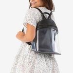 Matt & Nat NWT Aries Backpack in Clear & Black Cute Travel Trendy Indie Festival Photo 0