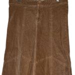 Vintage Zena Jeans Corduroy‎ Skirt Brown Size 12 Photo 3