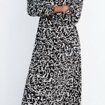 ZARA 🖤🤍 Black & White PRINTED MAXI DRESS🤍🖤 size XL Photo 3