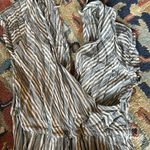 Blue Rain Striped Short Sleeve Jumpsuit Photo 2