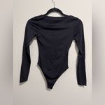 ZARA  One Piece Black Sexy Long Sleeve Scrunch V-Neck Women’s Bodysuit Sz S EUC Photo 2