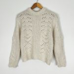 Urban Outfitters  Cream Knit Crewneck Pullover Sweater | Size S Photo 5