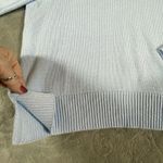 Life is Good Women's Sweater Hoodie Flag Design Soft Cozy Blue Nautical Winter Photo 7