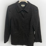 LL Bean Vintage '90s Dark Gray Wool Button Down Jacket Size 10 Photo 0