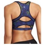 Athleta Double Dare Camo Sports Bra Size Small Blue Multicolor Photo 3