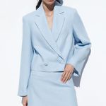 ZARA Blazer Jacket Linen Blend Casual Classic Photo 0