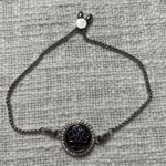 Silver & Purple Flower Adjustable Bracelet Photo 3