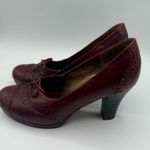 Nine West O Vertigo Burgundy Leather Pumps Sz 9M Photo 3