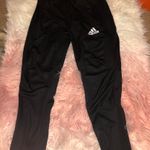 Adidas Black Three Stripe Joggers Photo 0