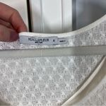 MM.LaFleur  Long Sleeve Sweater & Cami Ivory Scoop Neck Crochet 100% Cotton Med. Photo 7