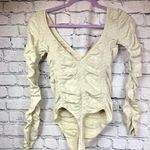 Free People  Intimately Ruched Bodysuit - Cream - size M/L Photo 11