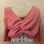 Charlotte Russe  V-Neck Front Twist Cropped, Mid Sleeve Top Photo 1
