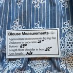 Maeve By Anthropologie Eyelet Baby Doll Border Tank Blue Stripe Size Large Photo 6