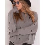 Wooden Ships  Paola Buendia Grey Mini Skull Print Sweater Size S/M Photo 10