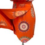 ANTHROPOLOGIE FLOREAT Mandala Halter Neck Wrap Mini Dress Bright Orange Size 2 Photo 6