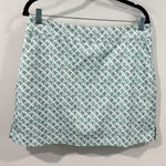 Vineyard Vines  Women’s Performance Mini Skort Teal Gray Geometric Size 8 EUC Photo 0