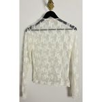 Treasure & Bond NORDSTROM Sheer Lace Top in Ivory Egret Size Medium Photo 2