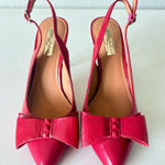 Halogen NOWT  Red Leather Pumps 4” Heels Sling Back Y2K Shoes Women’s Size 6.5 M Photo 0