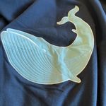 NWT Monica + Andy Crewneck Embroidered Whale Patch Sweatshirt Large Blue Photo 7