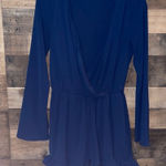 Altar'd State ✨Altar’d State Navy Blue Long Sleeve Romper Photo 0
