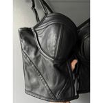 Charlotte Russe Stylish Black Leather Corset Top by , Size S Photo 6