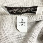 St. John Vintage Wool Sweater Dress Long Sleeve Midi Light Heather Gray Size 12 Photo 13